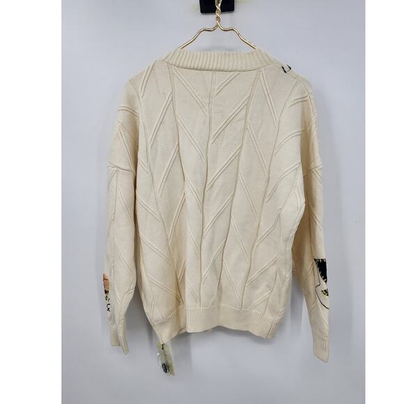 New NWT Cable Knit Long Sleeve Open Front Cardigan Sheep V-Neck Button Down S - Picture 6 of 12